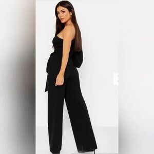 New York & Company Black Strapless Jumpsuit - Size 2